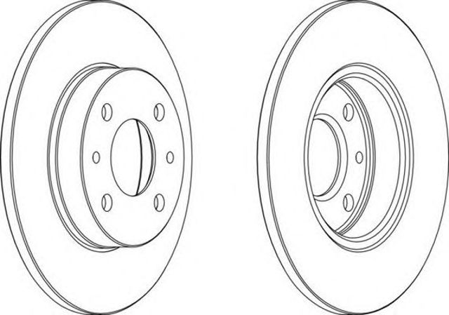 Tarcza hamulcowa przednia DDF140 FERODO
