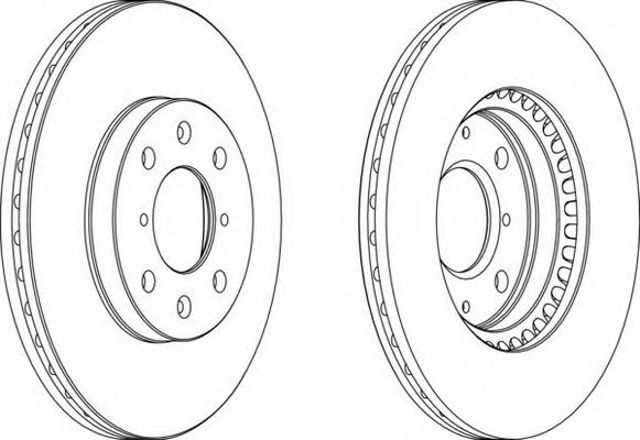 Tarcza hamulcowa przednia DDF1520 FERODO