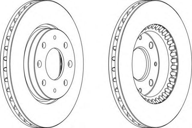 Tarcza hamulcowa przednia DDF1528 FERODO