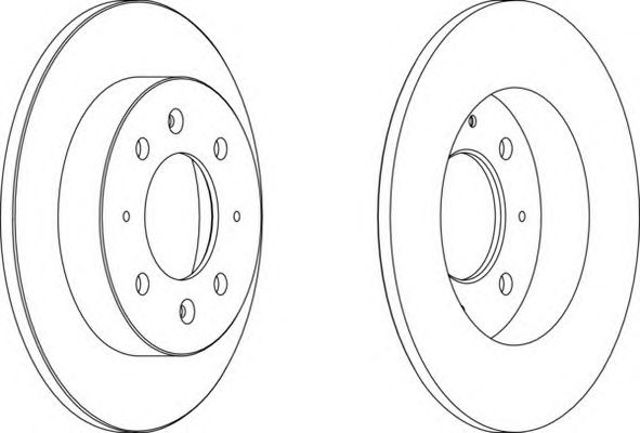 Tarcza hamulcowa tylna DDF1541 FERODO
