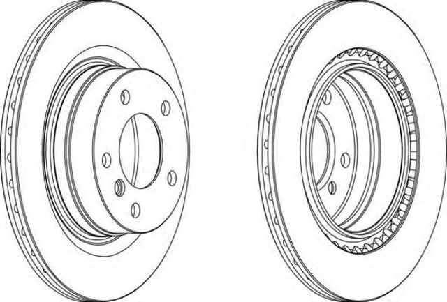 Tarcza hamulcowa tylna DDF1549 FERODO