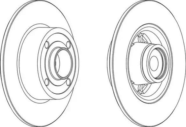 Tarcza hamulcowa tylna DDF15711 FERODO