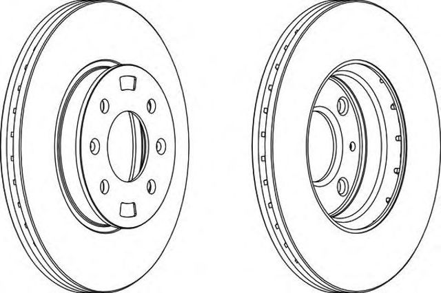 Tarcza hamulcowa przednia DDF1603 FERODO