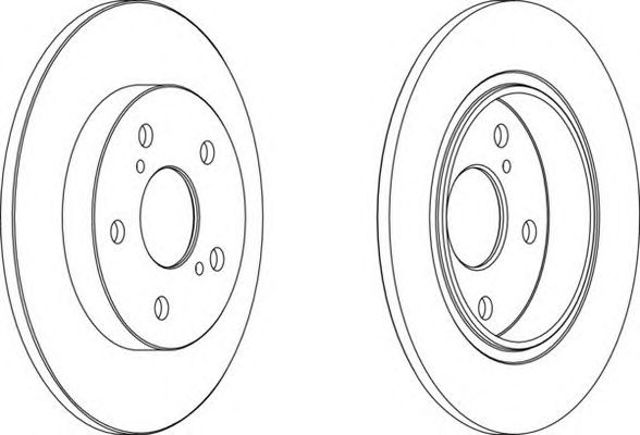 Tarcza hamulcowa tylna DDF1645 FERODO