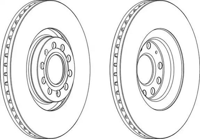 Tarcza hamulcowa przednia DDF1705C1 FERODO