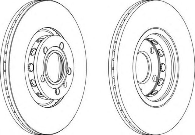 Tarcza hamulcowa przednia DDF1707 FERODO