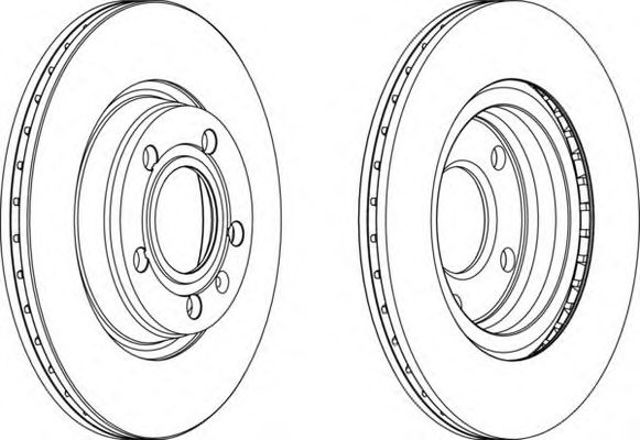 Tarcza hamulcowa przednia DDF1708 FERODO