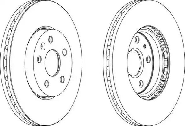 Tarcza hamulcowa przednia DDF1722C1 FERODO