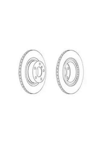 Tarcza hamulcowa tylna DDF2038C FERODO