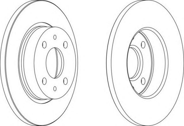 Tarcza hamulcowa przednia DDF215 FERODO