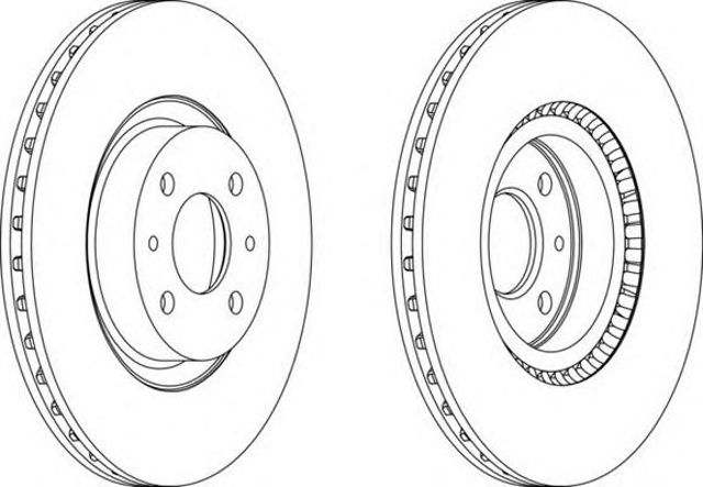 Tarcza hamulcowa przednia DDF220 FERODO