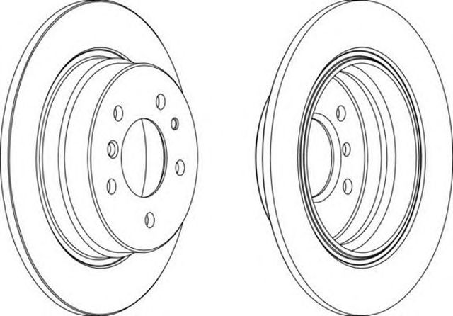 Tarcza hamulcowa tylna DDF221 FERODO