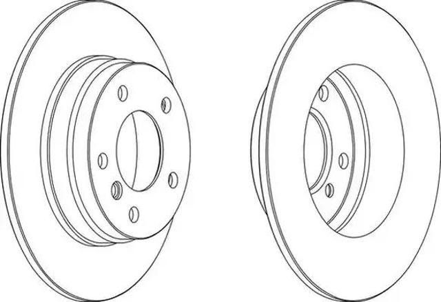 Tarcza hamulcowa tylna DDF249 FERODO