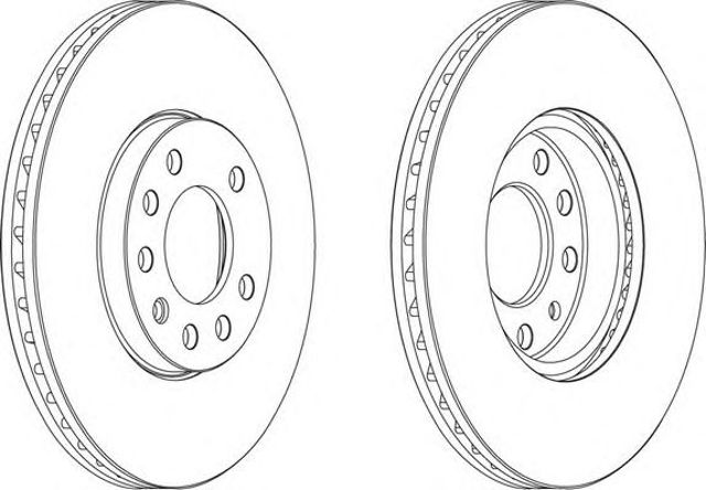 Tarcza hamulcowa przednia DDF810 FERODO