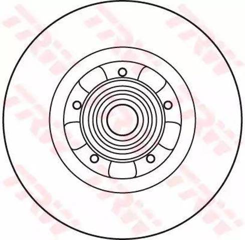 Tarcza hamulcowa tylna DF6043BS TRW