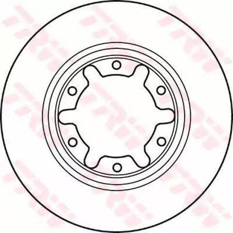 Tarcza hamulcowa przednia DF7305S TRW