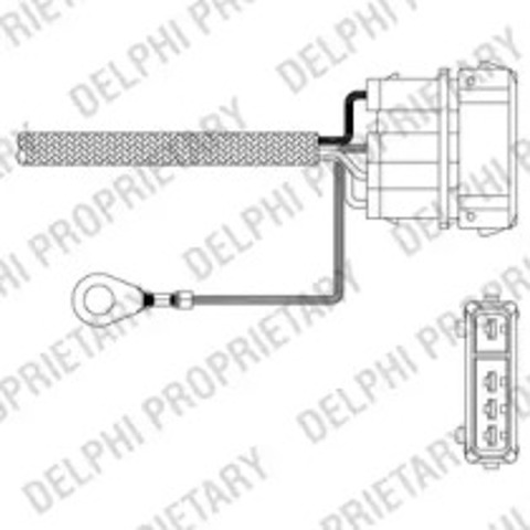 Sonda lambda, czujnik tlenu ES1101012B1 DELPHI