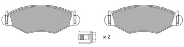 Klocki hamulcowe przednie tarczowe FBP108301 FREMAX