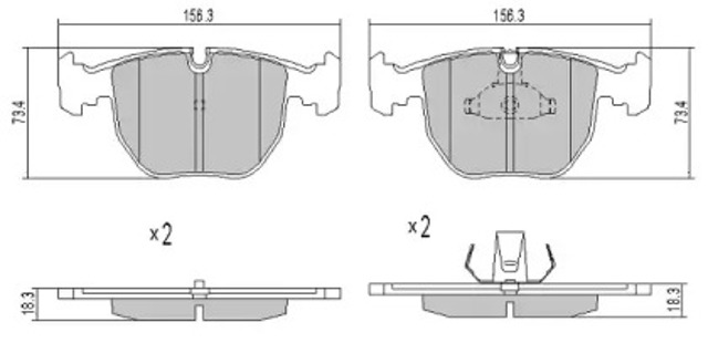 Klocki hamulcowe przednie tarczowe FBP1332 FREMAX