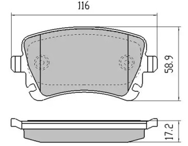 Okładziny (klocki) do hamulców tarczowych tylne FBP1368 FREMAX