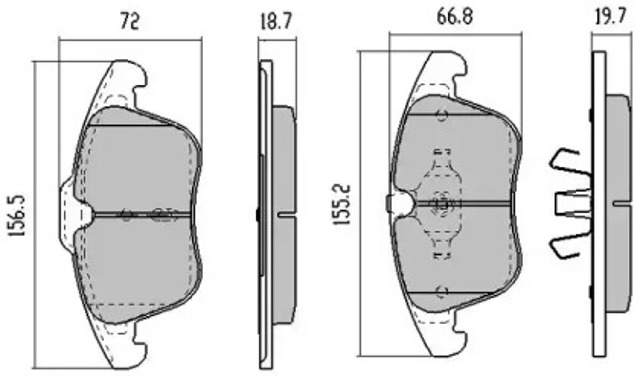 Klocki hamulcowe przednie tarczowe FBP1496 FREMAX