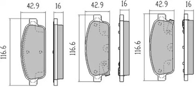 Okładziny (klocki) do hamulców tarczowych tylne FBP1725 FREMAX