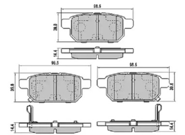 Okładziny (klocki) do hamulców tarczowych tylne FBP1856 FREMAX