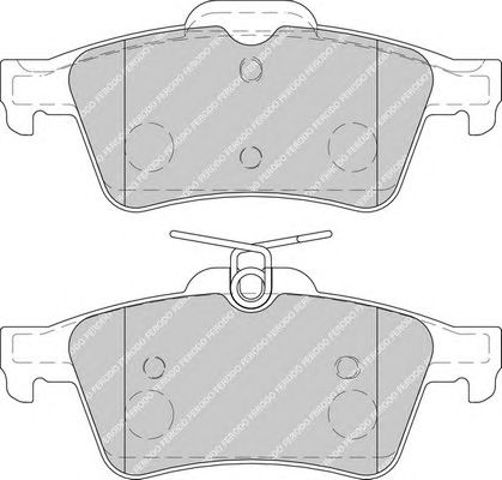 Okładziny (klocki) do hamulców tarczowych tylne FDB1766 FERODO