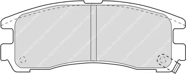 Okładziny (klocki) do hamulców tarczowych tylne FDB803 FERODO