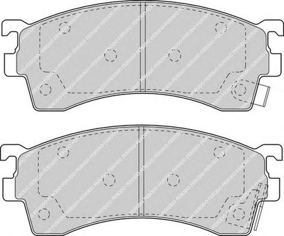 Klocki hamulcowe przednie tarczowe FDB950 FERODO