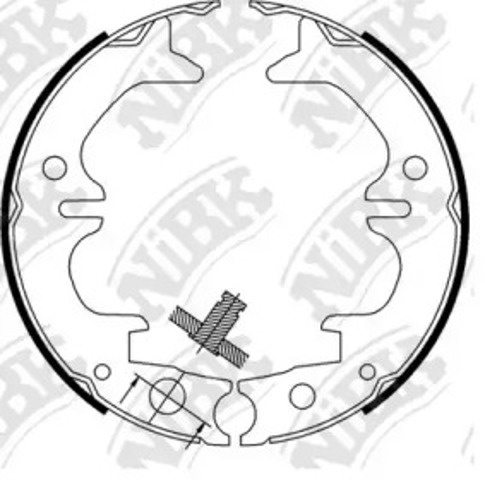 Klocki hamulca ręcznego FN0633 NIBK