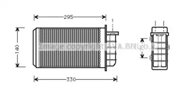 Chłodnica nagrzewnicy (ogrzewacza) FT6183 AVA