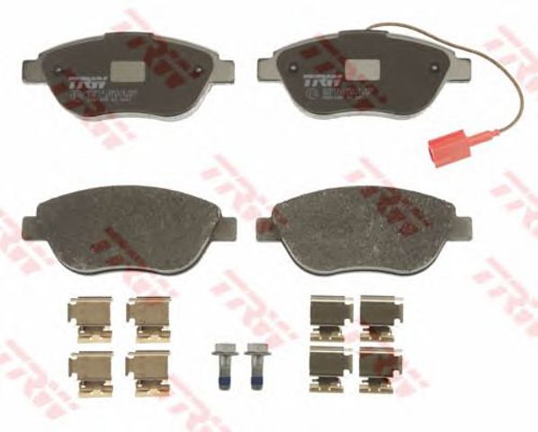 Klocki hamulcowe przednie tarczowe GDB1655 TRW