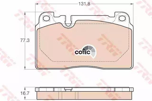 Klocki hamulcowe przednie tarczowe GDB1974 TRW