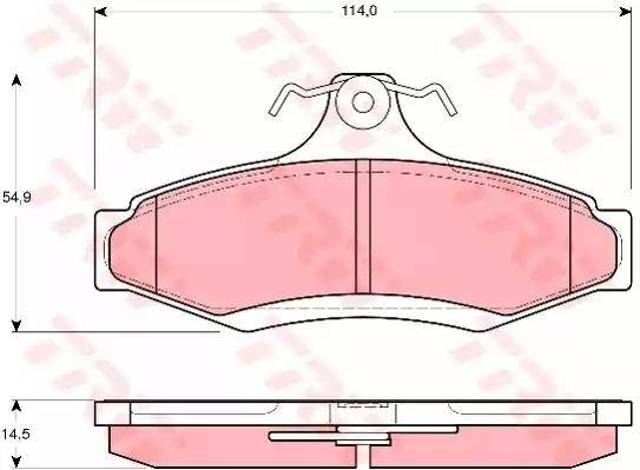 Okładziny (klocki) do hamulców tarczowych tylne GDB3172 TRW