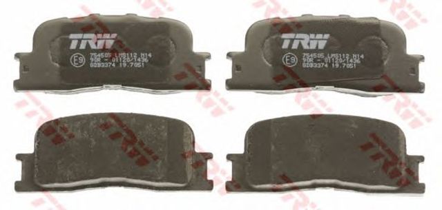 Okładziny (klocki) do hamulców tarczowych tylne GDB3374 TRW