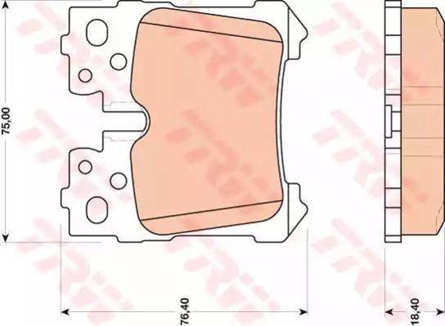 Okładziny (klocki) do hamulców tarczowych tylne GDB3475 TRW