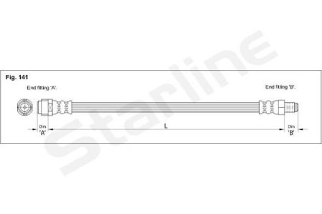 Przewód hamulcowy przedni HABG1226 STARLINE