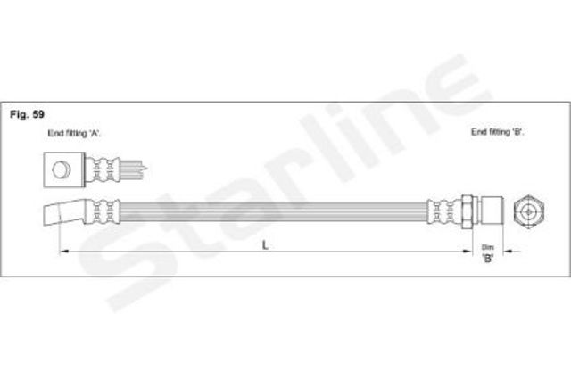 Przewód hamulcowy przedni HACC1217 STARLINE