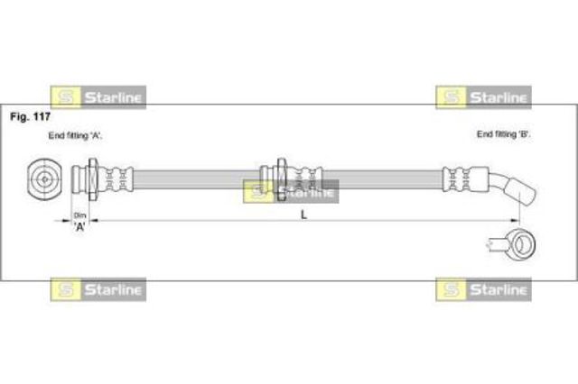 Przewód hamulcowy przedni HACC1263 STARLINE