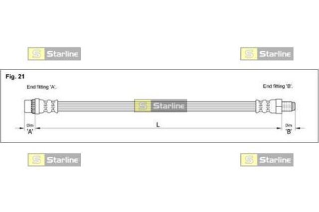 Przewód hamulcowy przedni HACE1268 STARLINE