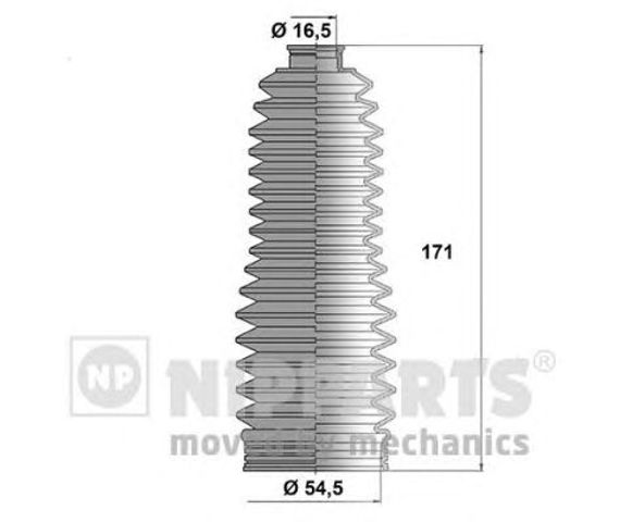 Osłona mechanizmu kierowniczego (maglownicy) J2842028 NIPPARTS