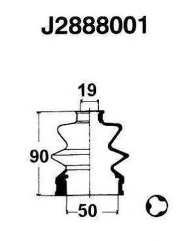 Osłona przegubu homokinetycznego półosi przedniej wewnętrzna J2888001 NIPPARTS