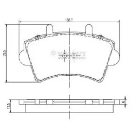 Klocki hamulcowe przednie tarczowe J3601079 NIPPARTS