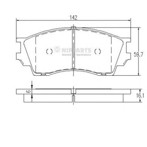 Klocki hamulcowe przednie tarczowe J3603040 NIPPARTS
