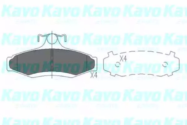 Okładziny (klocki) do hamulców tarczowych tylne KBP1006 KAVO PARTS