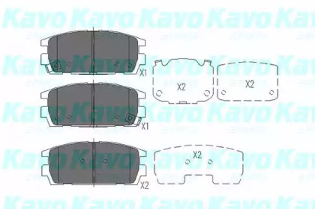 Okładziny (klocki) do hamulców tarczowych tylne KBP3017 KAVO PARTS