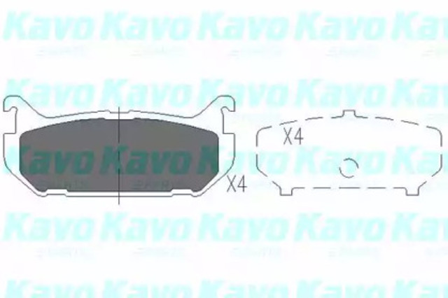 Okładziny (klocki) do hamulców tarczowych tylne KBP4508 KAVO PARTS