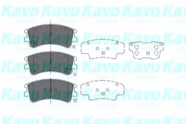 Klocki hamulcowe przednie tarczowe KBP4512 KAVO PARTS
