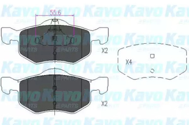 Klocki hamulcowe przednie tarczowe KBP4541 KAVO PARTS